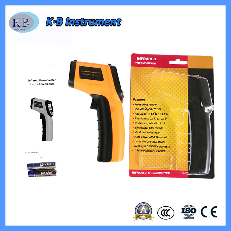 Instrumentul de măsurare digitală a temperaturii digitale fără contact cu laser LCD Afișează termometrul digital GM320 termometru în infraroșu